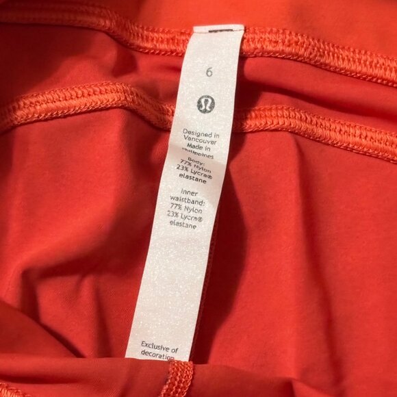 NWOT Lululemon Invigorate High-Rise Tight 25" Crackle Orange Training Leggings 6 - Picture 9 of 11